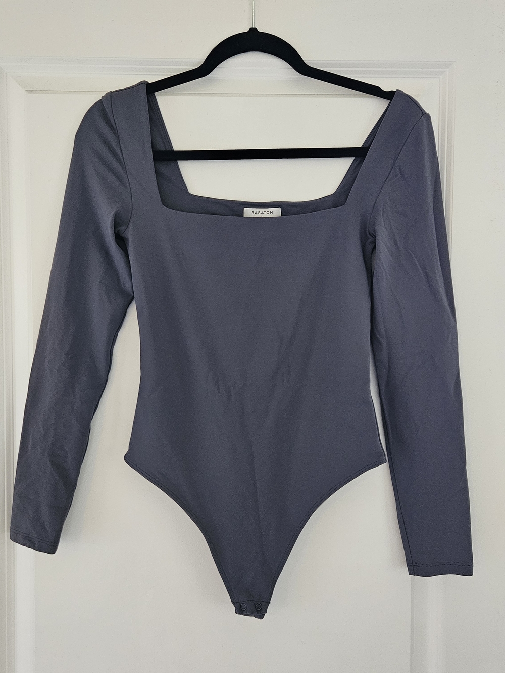 Babaton Square Neck Long Sleeve Bodysuit - Size Medium